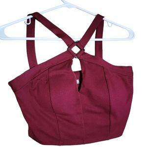Maroon Halter top size small